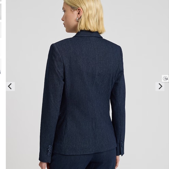 Express Editor Fitted One Button Blazer Heather Blue - Picture 3 of 4